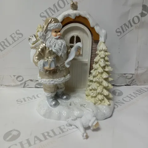 BOXED SANTA'S AT THE DOOR ORNAMENT