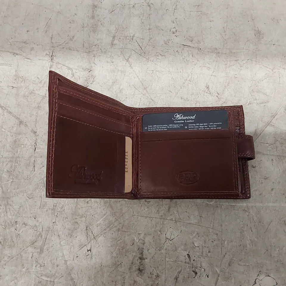 BOXED ASHWOOD LEATHER WALLET IN TAN // FAULTY (1 BOX)