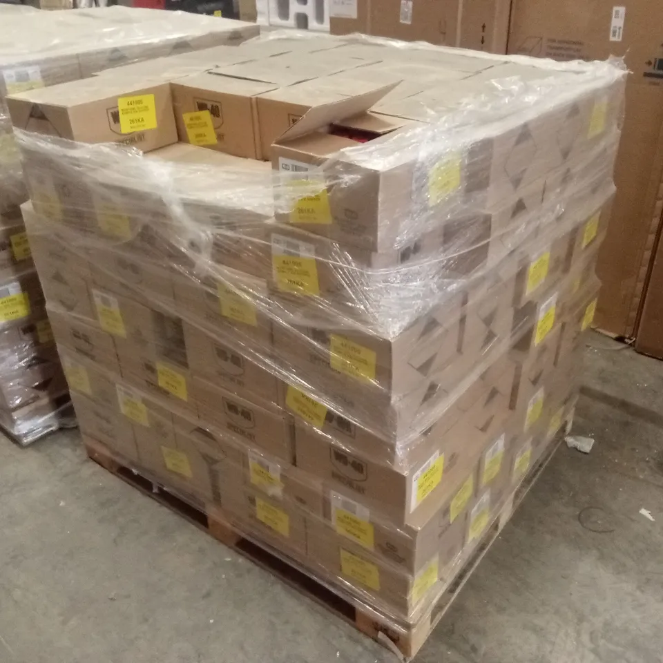 PALLET TO CONTAIN APPROXIMATELY 110 BOXES OF WD-40 HIGH PERFORMANCE SILICONE LUBRICANT ARESOL, 50ml PER BOTTLE - SAMPLES // APPROX 30 BOTTLES PER BOX
