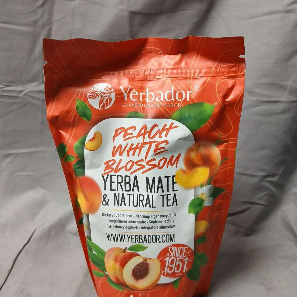 YERBA MATE PEACH WHITE BLOSSOM TEA – YERBADOR 300G