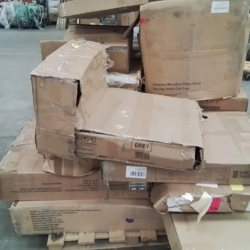 PALLET OF ASSORTED HOUSEHOLD GOODS TO INCLUDE;GARDEN TABLE SET, CHAIRS,HANGER FOR CLOTHES 