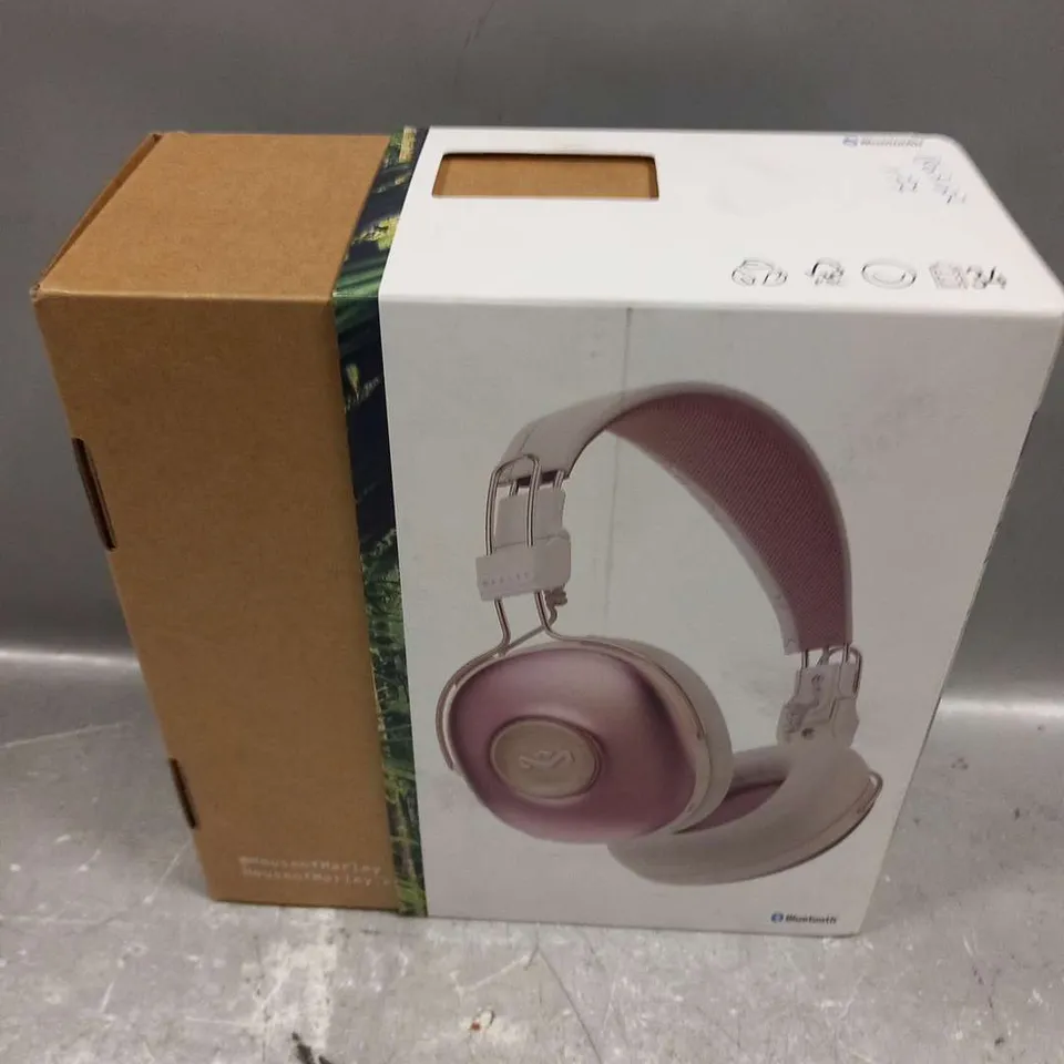 BOXED HOUSE OF MARLEY BLUETOOTH HEADPHONES EM-JH143-CP