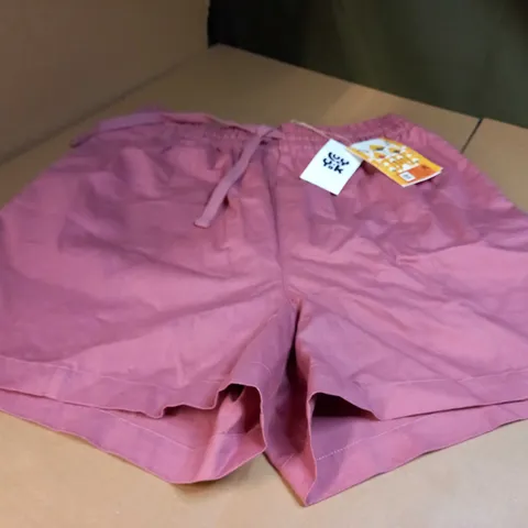 LUCY YAK DUSKY PINK ORGANIC COTTON SHORTS - MEDIUM