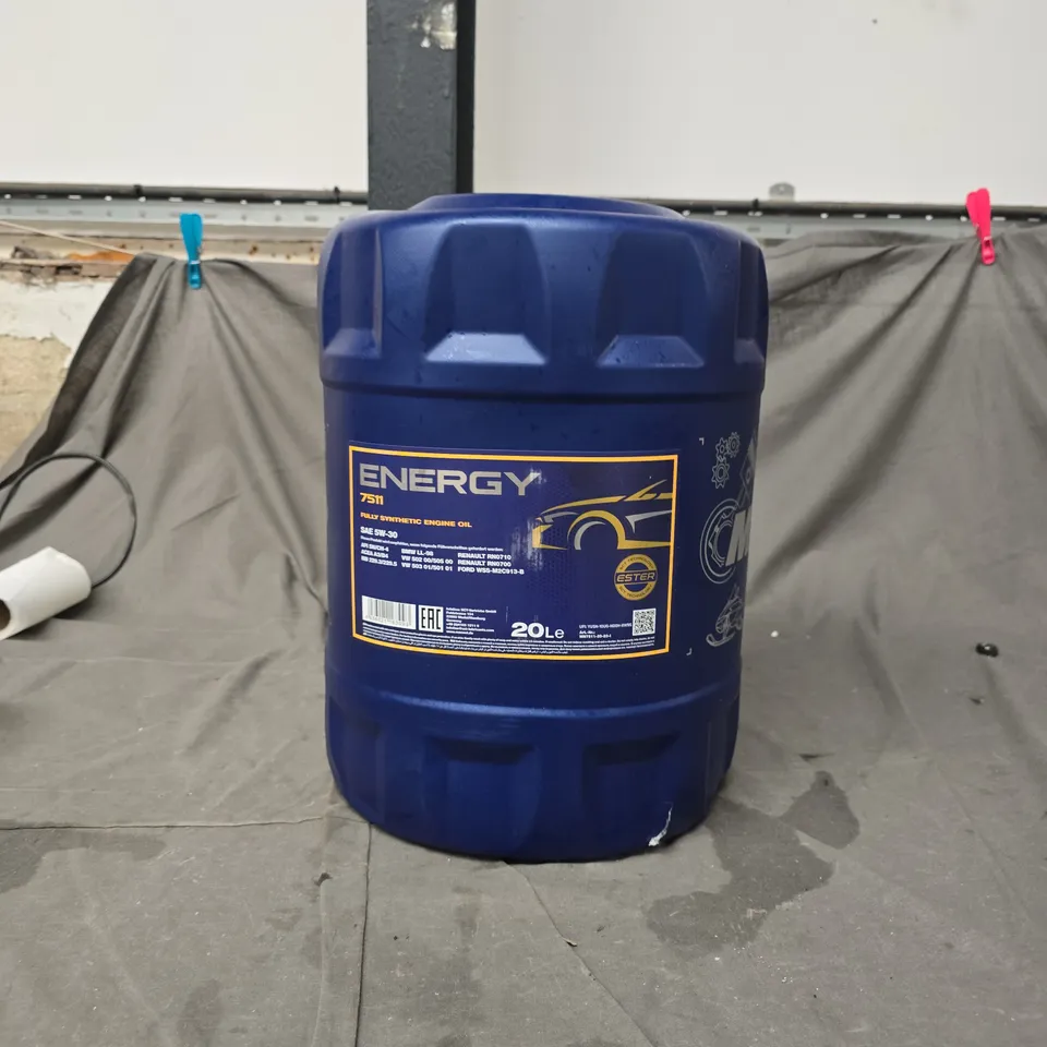 ENERGY FULLY SYNTHETIC ENGINE OIL SAE 5W-30, 20L DRUM (ENERGY 7511)