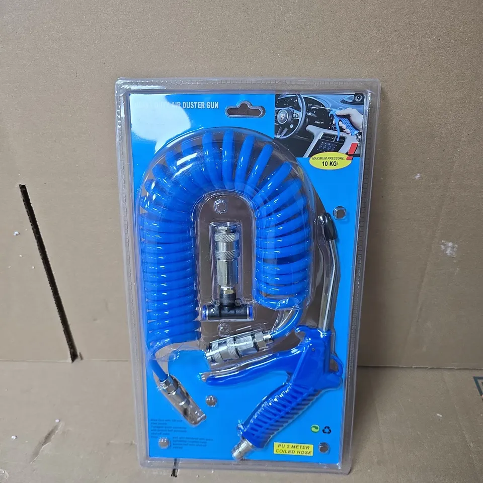 AIR DUSTER GUN WITH 5M COILED HOSE – BLUE