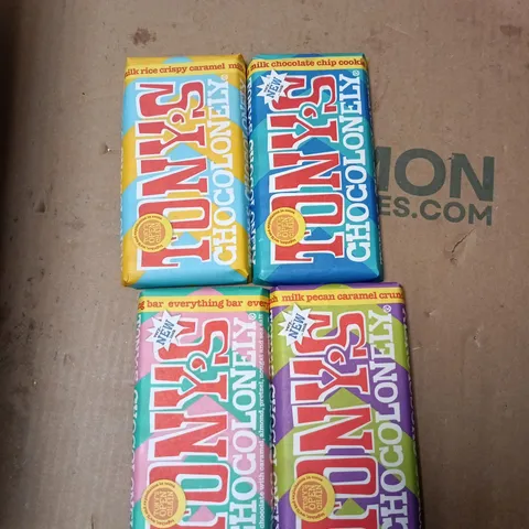 ASSORTED TONYS CHOCOLATE BARS – 4-PACK WITH COLOURFUL WRAPPERS
