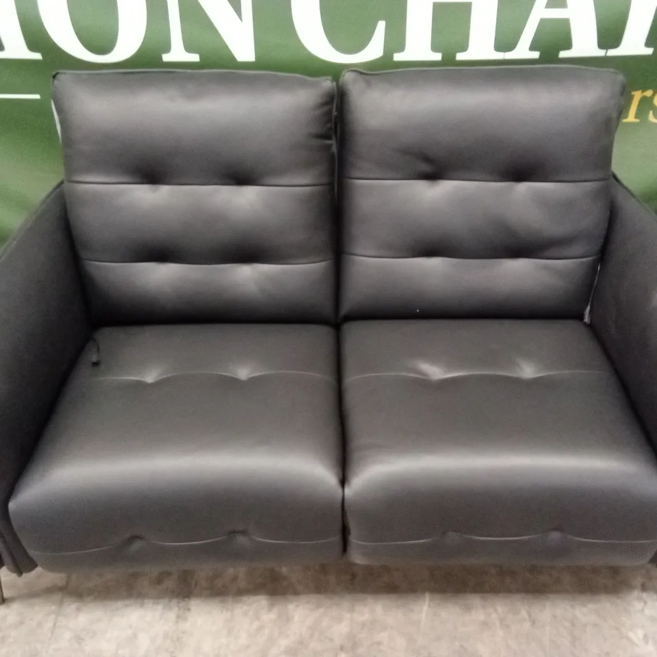 QUALITY DESIGNER ITALIAN MADE BOLZANO SMALL 2 SEATER ELECTRIC RECLINER LEATHER LOVESEAT 