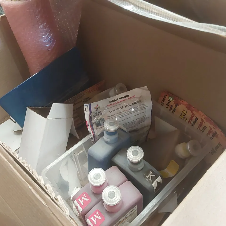 PALLET CONTAINING A VERY LARGE QUANTITY OF ASSORTED ITEMS INCLUDING: JETBEST INK, PRINTER CARTRIDGES, ASSORTED CLOTHING ECT