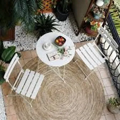 BOXED GRANDPATIO GENOVA STEEL BISTRO SET - WHITE (1 BOX)