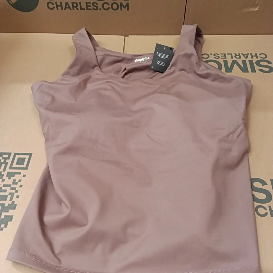 BOXED BRAND NEW APPROXIMATELY 23 SIMPLY BE ACTIVE VESTS, MOCHA, SIZE 22 (1 BOX)