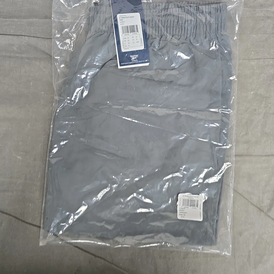 BAGGED REEBOK ID TRAIN UTILITY SHORTS – MEN’S, UK M, GREY/BLUE