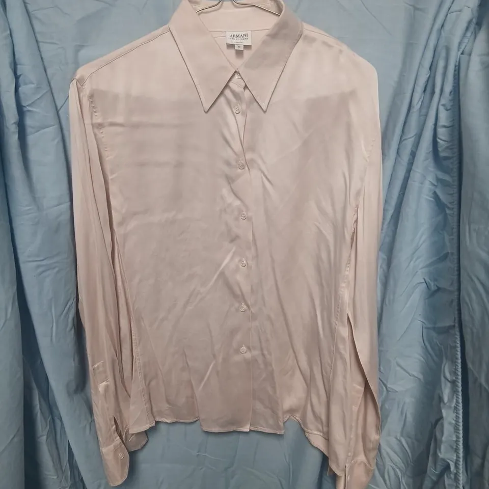 ARMANI COLLEZIONI PALE PINK DRESS SHIRT – BUTTON-DOWN, UK 16.5 (43 CM NECK)