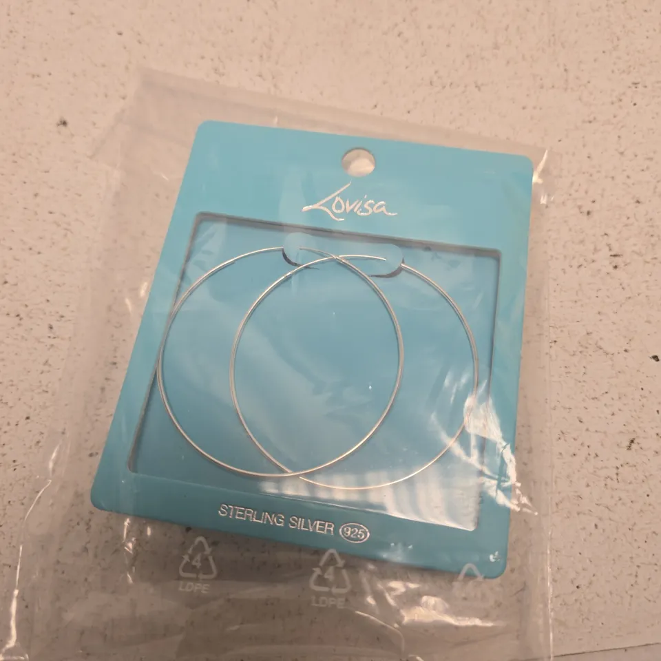 LOVISA STERLING SILVER HOOP EARRINGS – 925 – PAIR