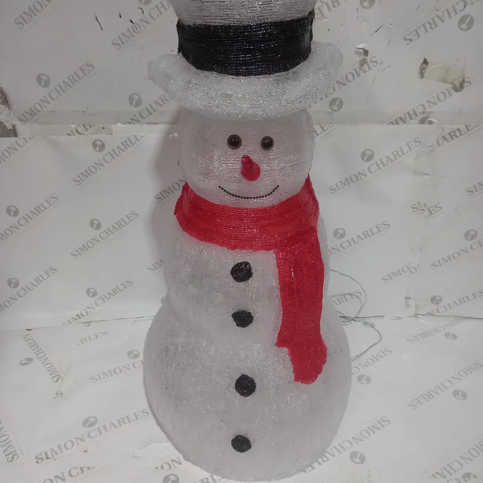 ACRYLIC OUTDOOR 70 CM LIGHT UP SNOWMAN RRP £89.99