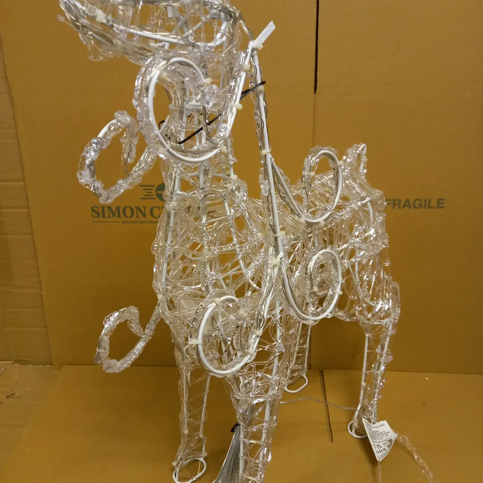 OUTDOOR SPUN ACRYLIC STANDING REINDEER  RRP £59.99