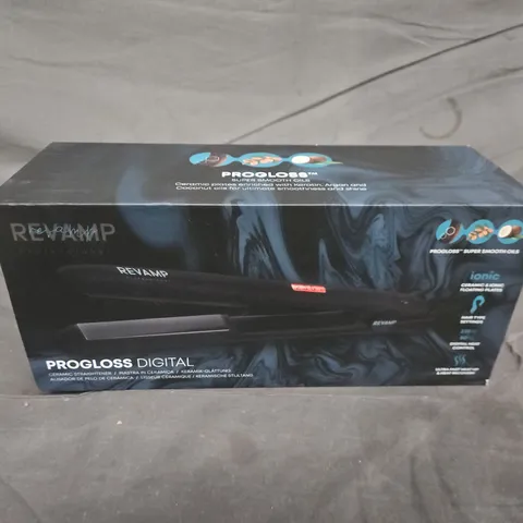 BOXED REVAMP PROGLOSS DIGITAL CERAMIC STRAIGHTENER ST-1000-GB