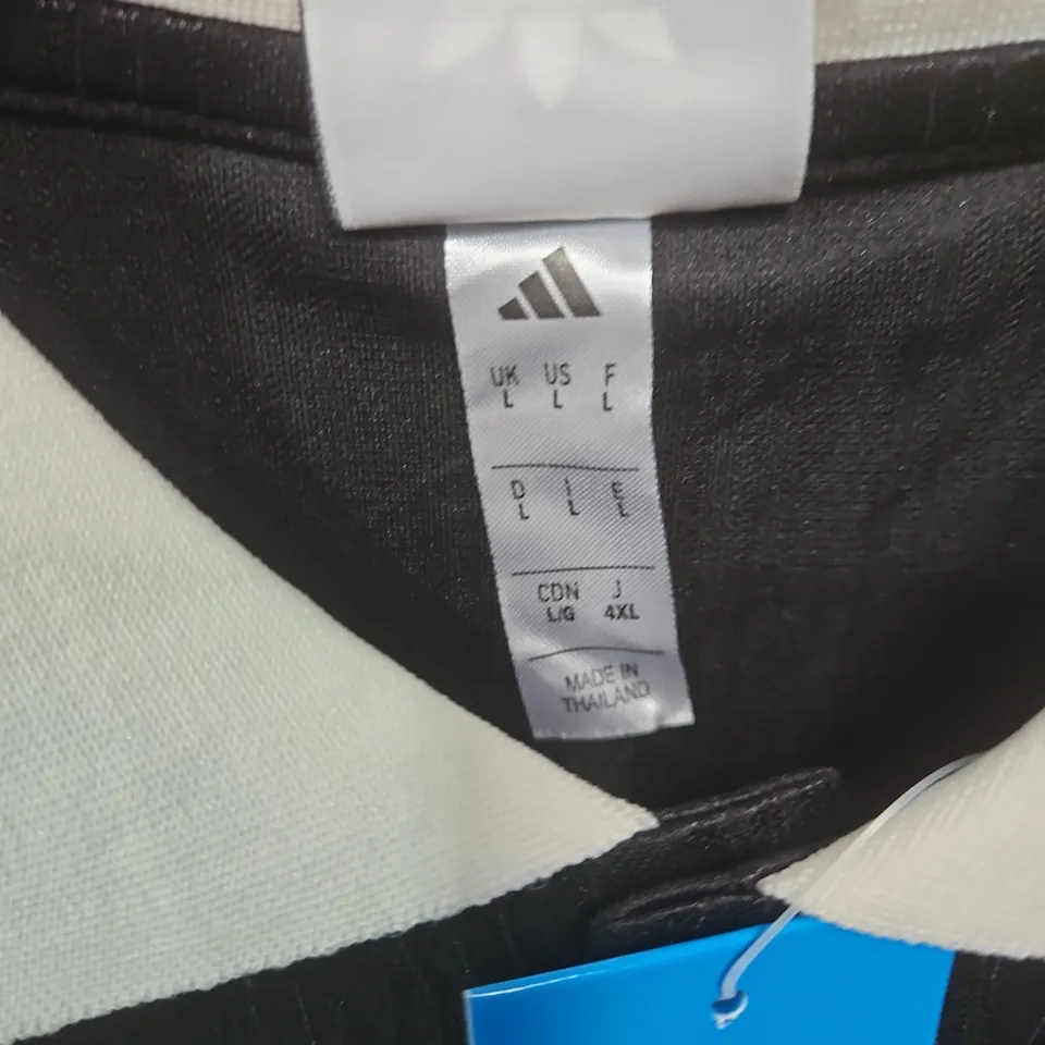 OASIS ADIDAS FOOTBALL JERSEY – BLACK, UK L, NUMBER 25