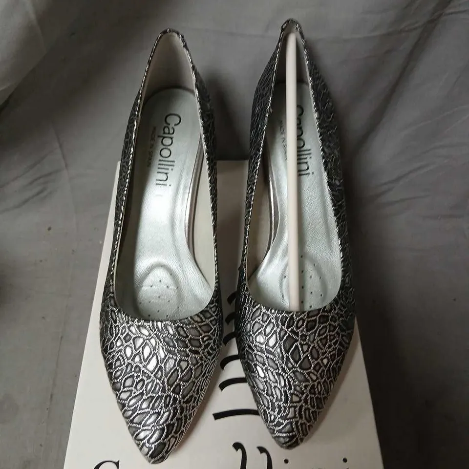 CAPOLLINI LIZA BLACK HIGH HEEL SHOES – UK 5 (EU 38)