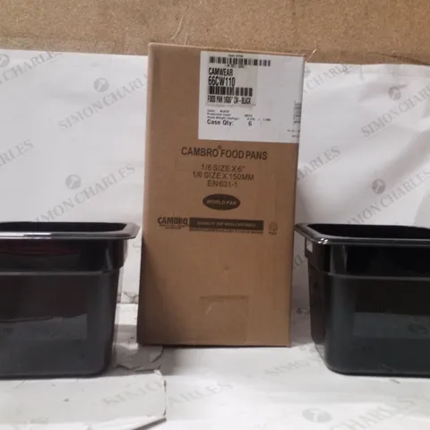 BOXED PACK OF 4 CAMBRO FOOD PANS 