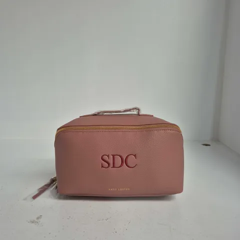 KATIE LOXTON SDC COSMETIC BAG – PINK MONOGRAM