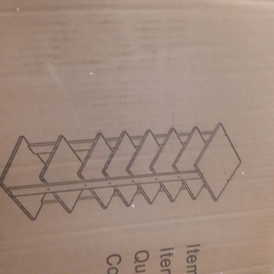 BOXED WOODEN 7 PAIR SHOE RACK - BLACK