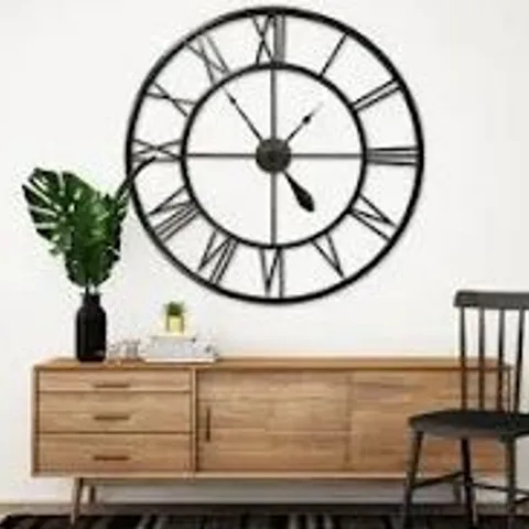 BOXED HACKNEY ROMAN IRON WALL CLOCK (1 BOX)