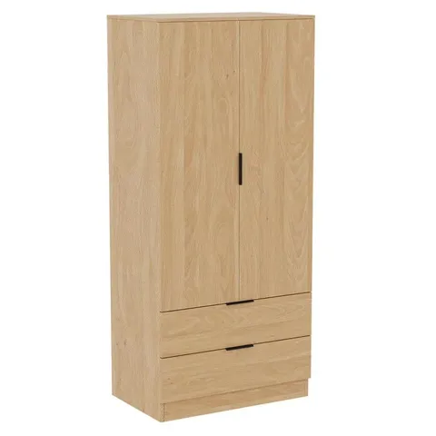 BOXED TREGA 2 DOOR 2 DRAWER WARDROBE - PINE (2 BOXES)