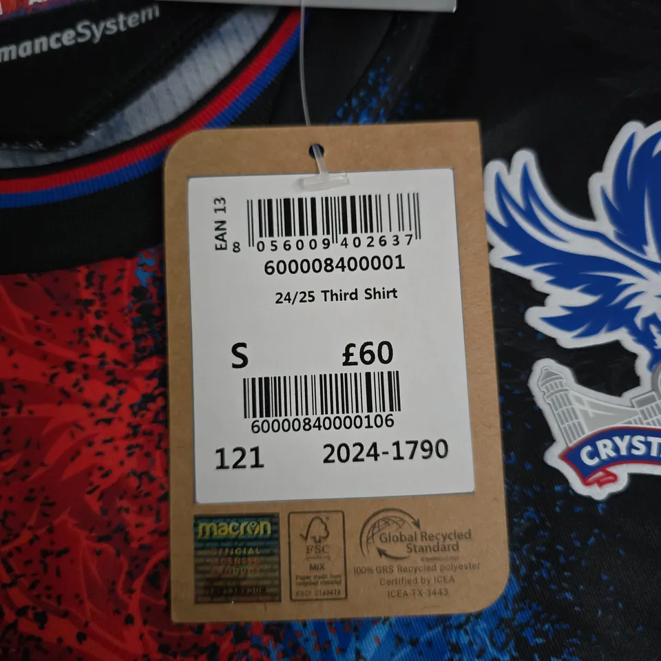 CRYSTAL PALACE FC THIRD SHIRT 24/25 – MACRON – UK SIZE S