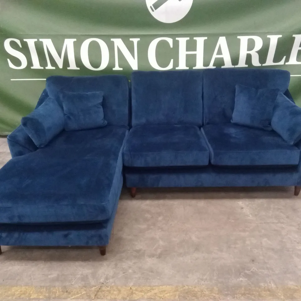 MELBERN 3 SEATER CORNER SOFA - NAVY