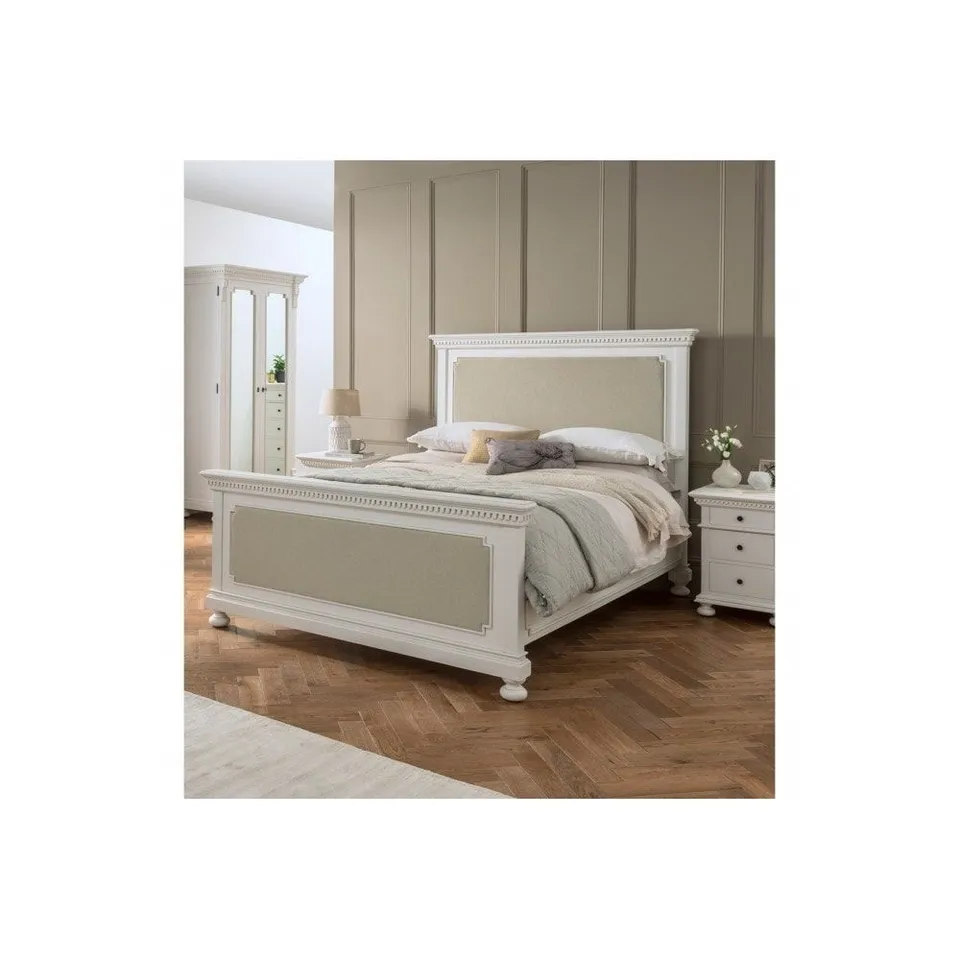 BRAND NEW BOXED HOMESDIRECT 365 FRENCH STYLE ASW KING SIZE BEDFRAME(4 BOXES)