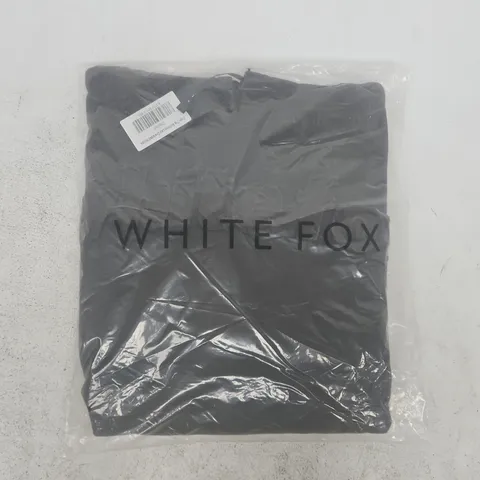 BAGGED WHITE FOX FROM THE ARCHIVES LEXI OVERSIZED HOODIE IN CHARCOAL SIZE M/L