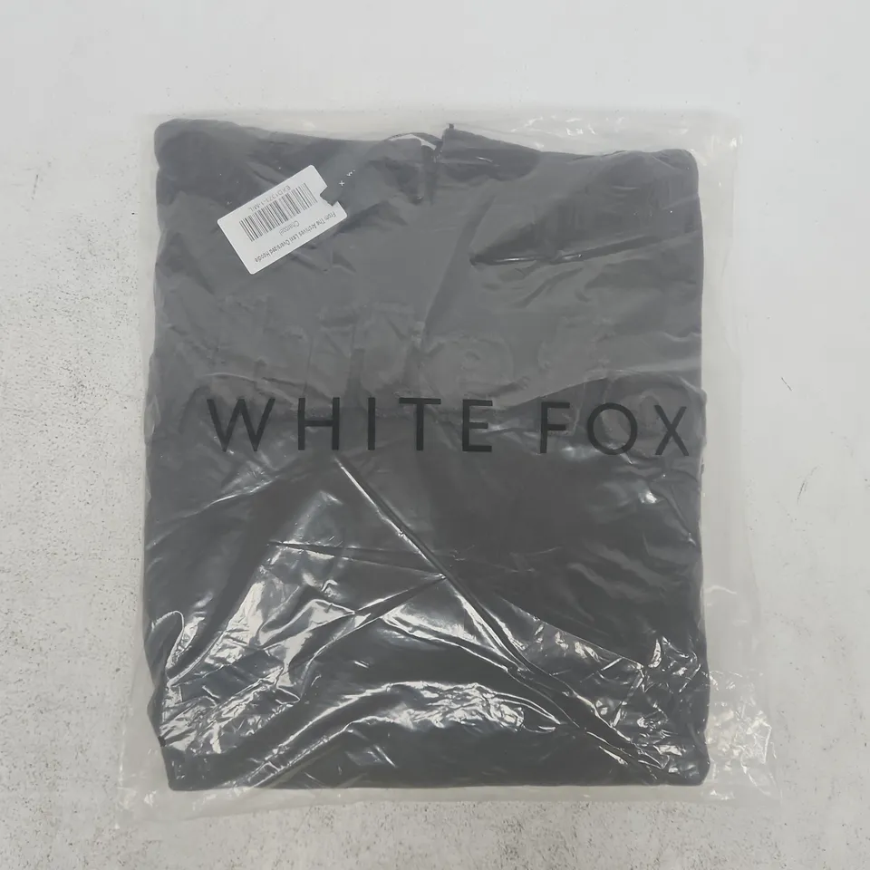 BAGGED WHITE FOX FROM THE ARCHIVES LEXI OVERSIZED HOODIE IN CHARCOAL SIZE M/L