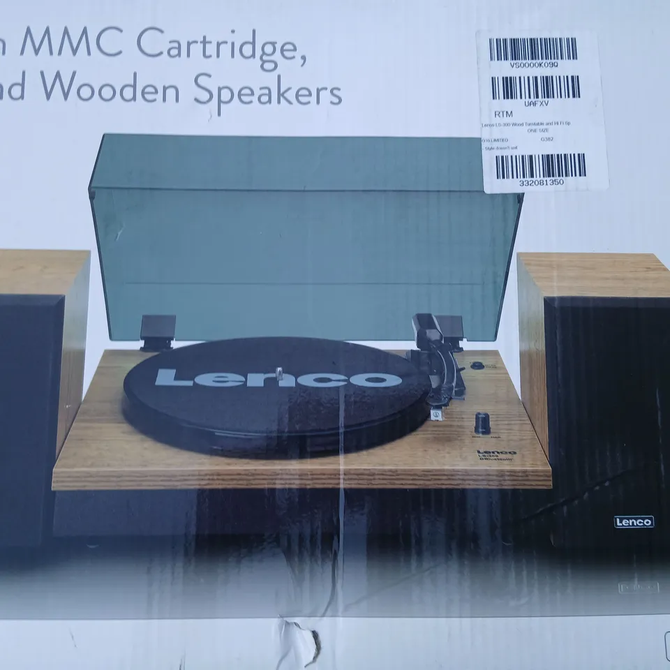 BOXED LENCO TURNTABLE WITH BLUETOOTH - LS-300WD V2