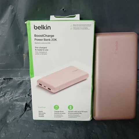 BOXED BELKIN BOOSTCHARGE POWERBANK 20K IN PINK