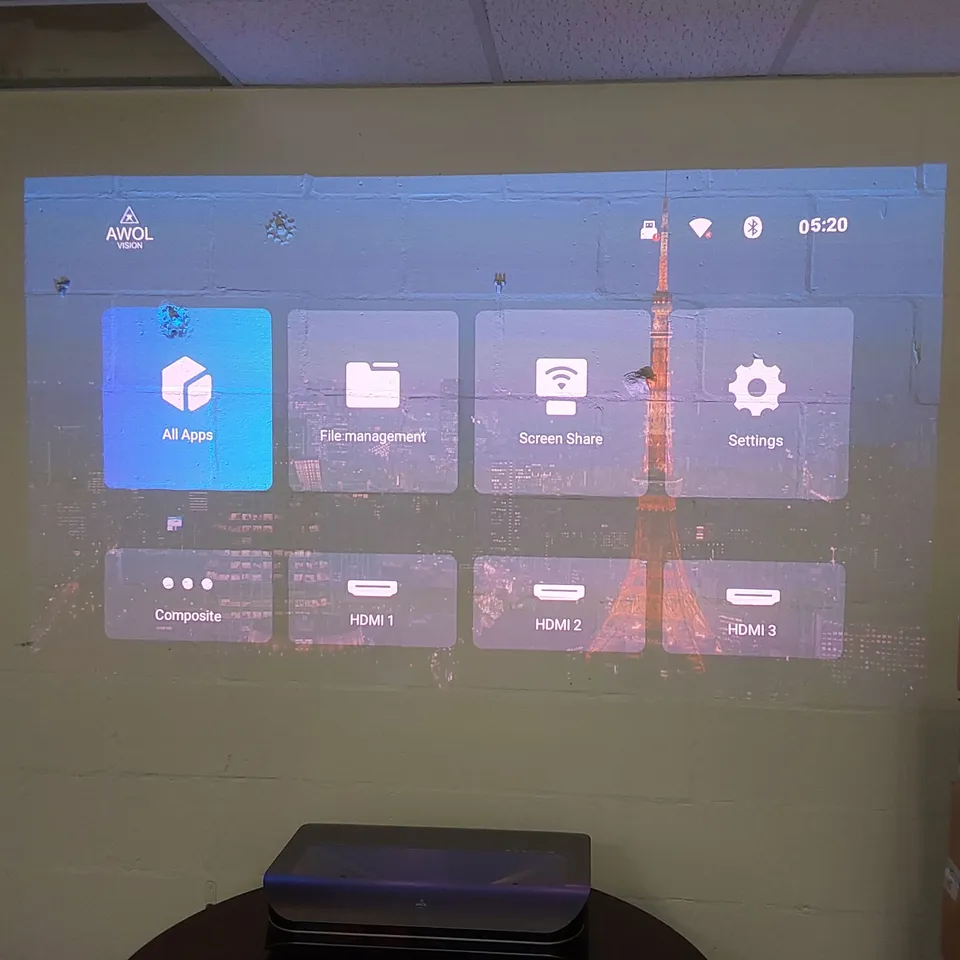 BOXED AWOL VISION LTV-2500 4K UHD ULTRA SHORT THROW TRIPLE LASER PROJECTOR WITH DOLBY VISION & ATMOS