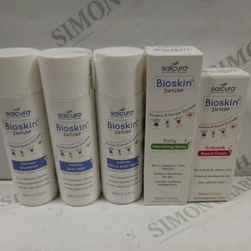 SALCURA JUNIOR SKINCARE COLLECTION TO INCLUDE OUTBREAK CREAM, DAILY NOURISHING SPRAY, BATH MILK ETC 