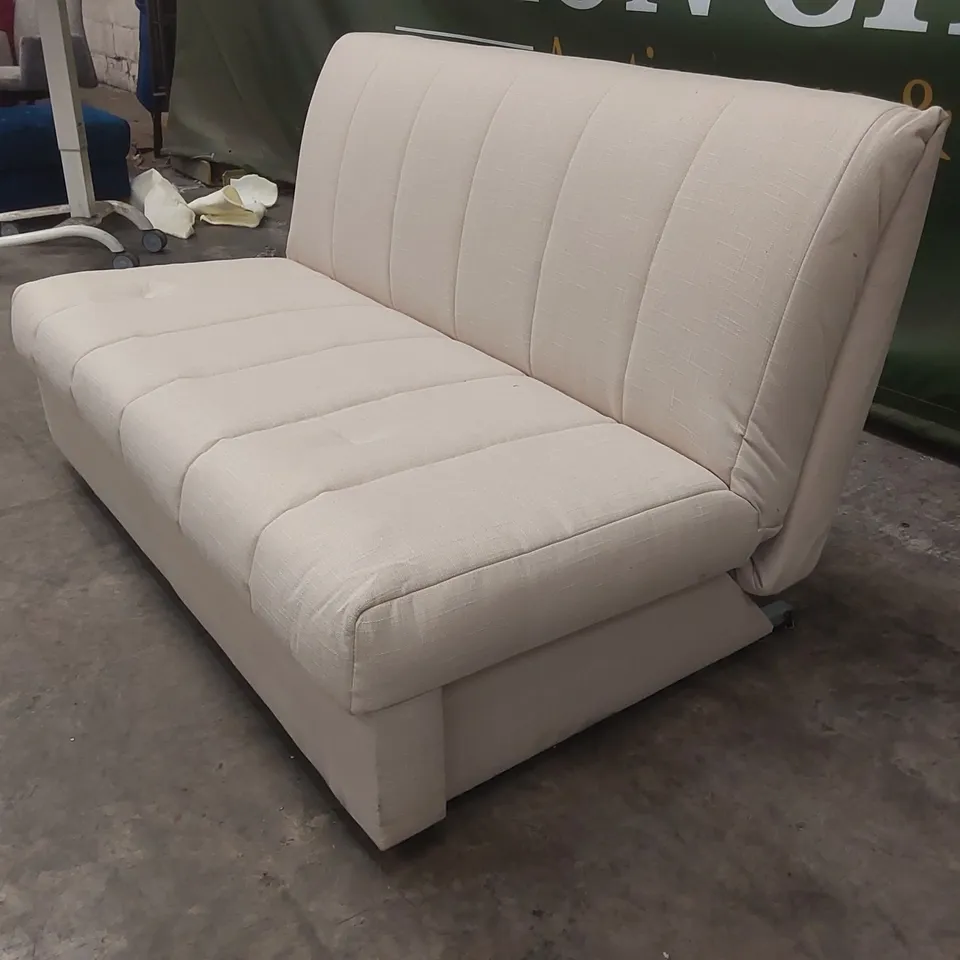 QUALITY DESIGNER APPLEY 3 SEATER SOFA BED - CREAM 