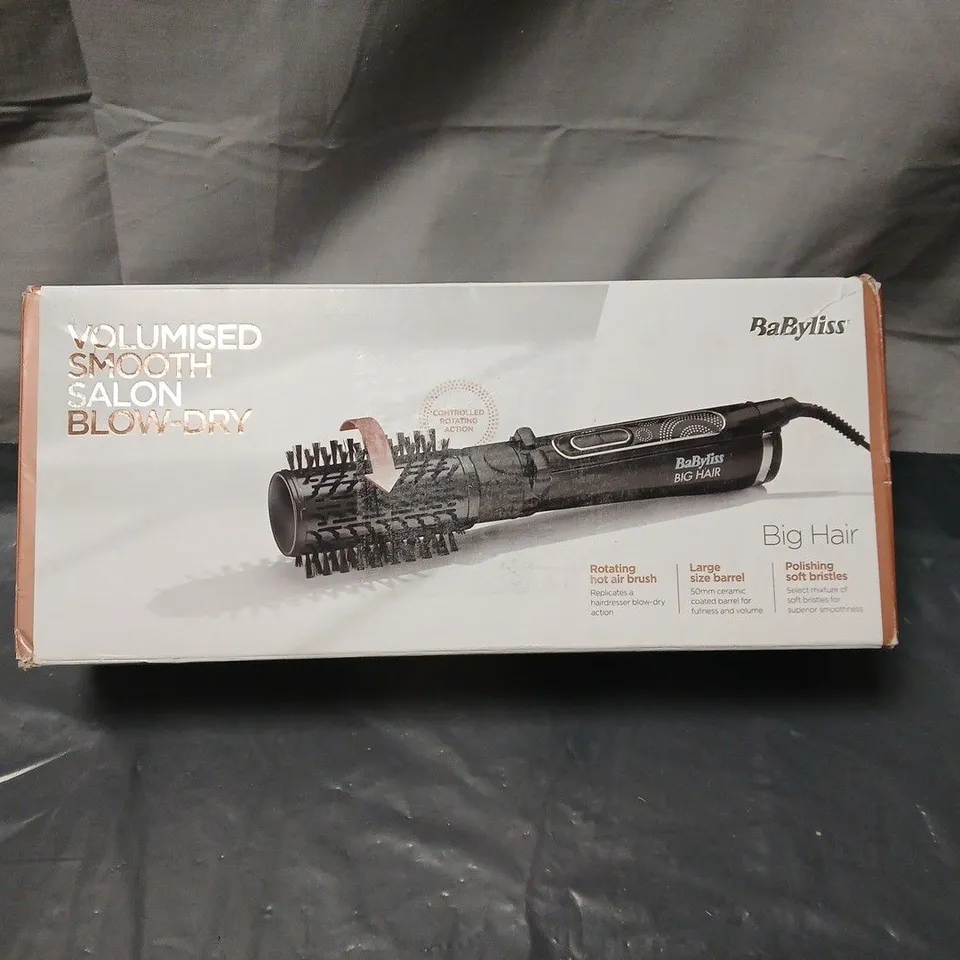 BABYLISS BIG HAIR ROTATING HOT AIR BRUSH – BOXED