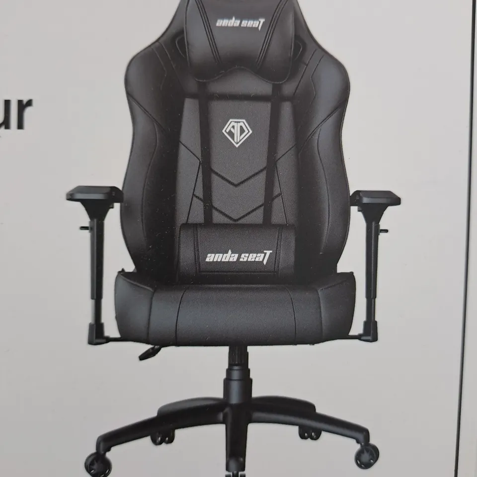 BOXED ANDA SEAT JUNGLE SERIES GAMING CHAIR IN BLACK - COLLECTION ONLY 