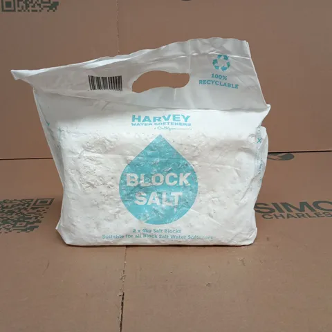HARVEY WATER SOFTNENERS BLOCK SALT 2 X 4KG BLOCKS