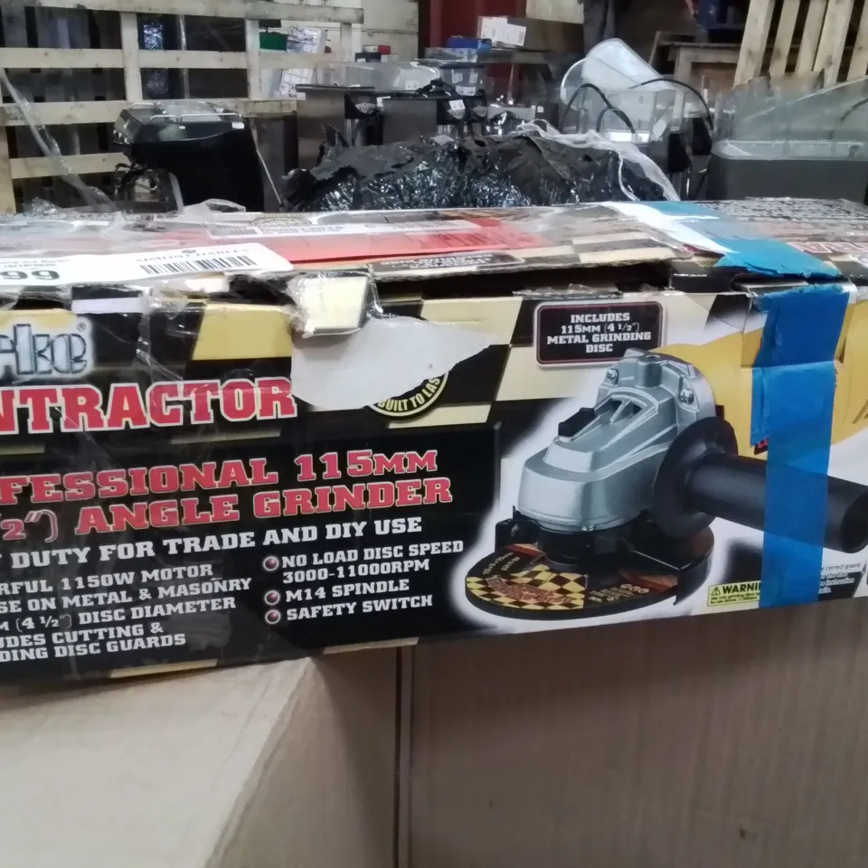 CLARKE CONTRACTOR PROFESSIONAL 115MM (4 1/2") ANGLE GRINDER – BOXED