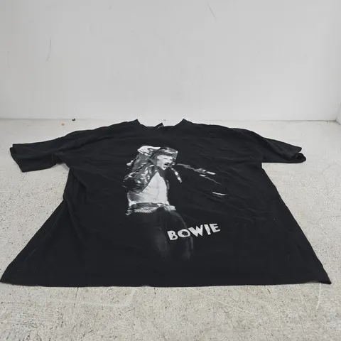 DAVID BOWIE T SHIRT IN BLACK MEDIUM
