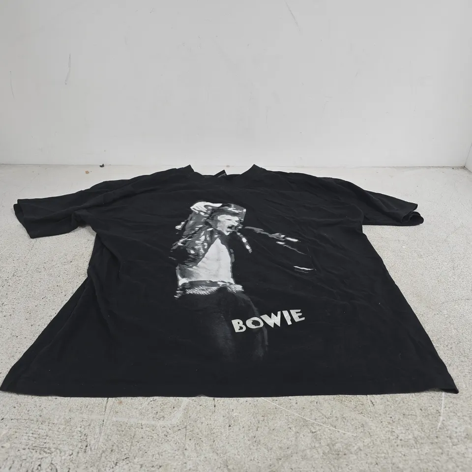 DAVID BOWIE T SHIRT IN BLACK MEDIUM