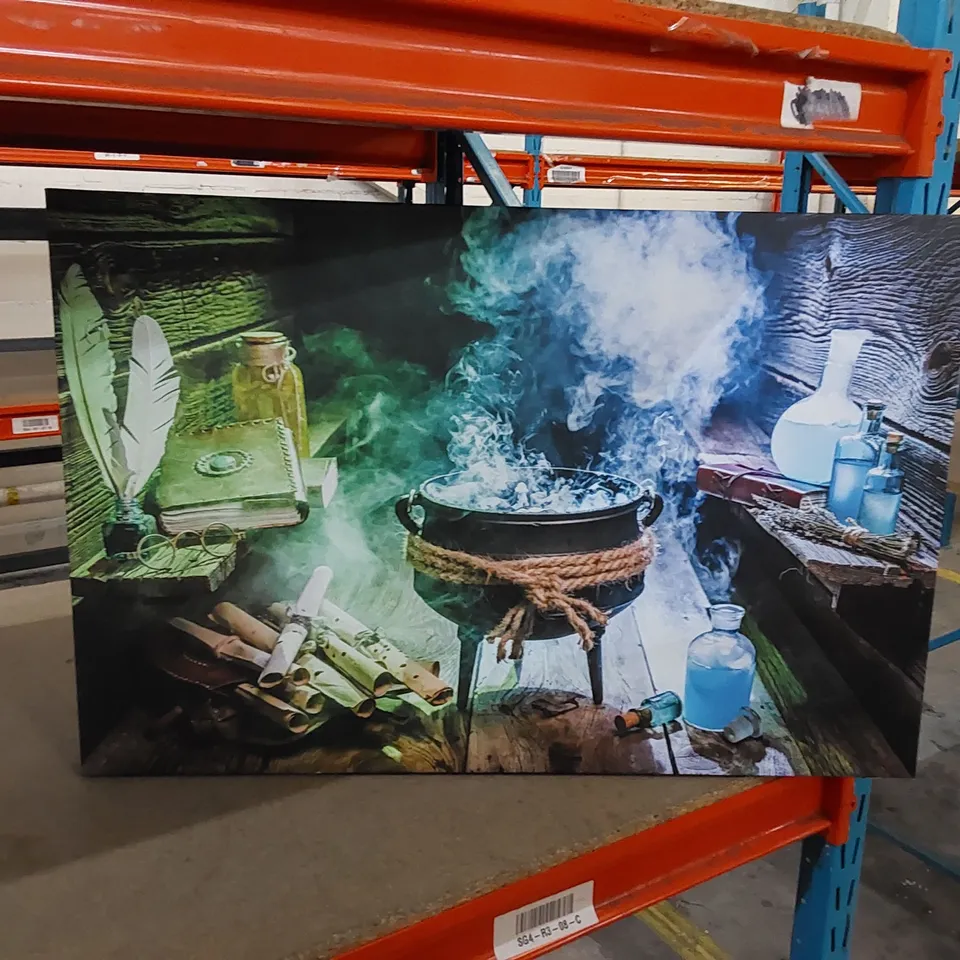 BOXED HALLOWEEN CAULDRON - WRAPPED CANVAS