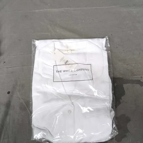 THE WHITE COMPANY CLASSIC COTTON SATEEN STRIPE PJ SET – WHITE, SIZE S