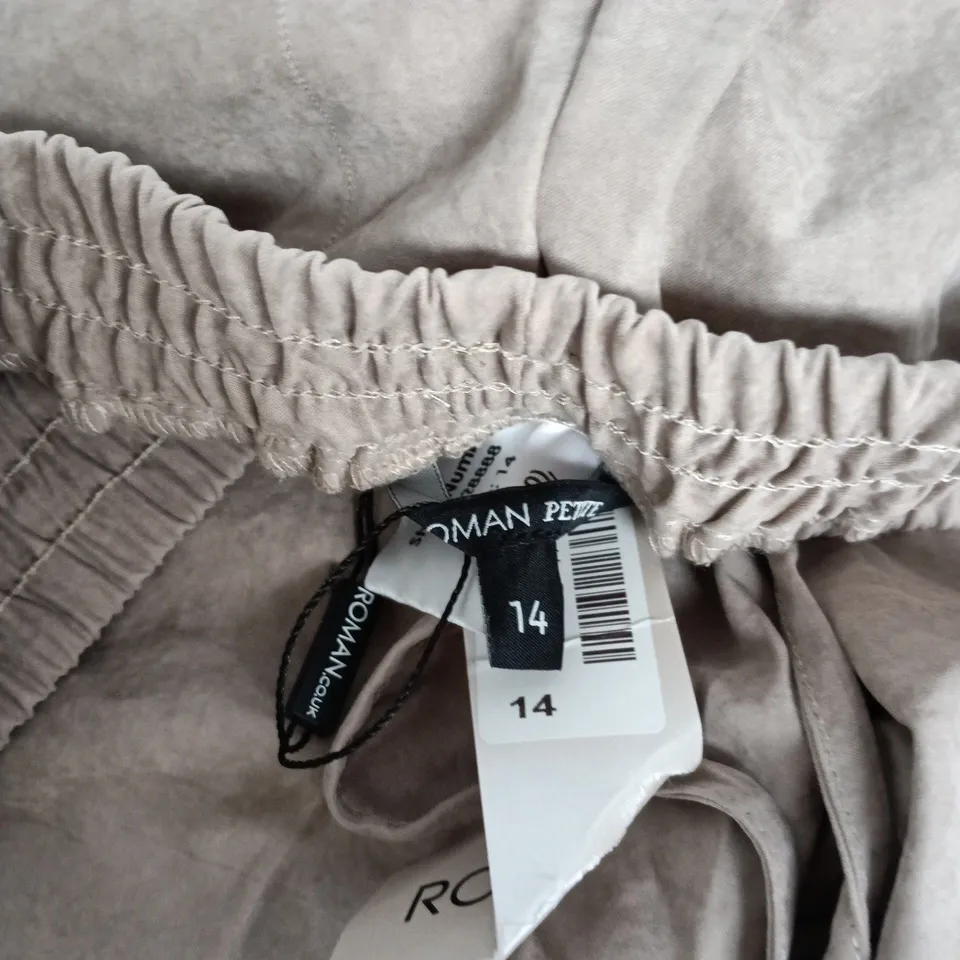 ROMAN PETITE WOMEN'S BEIGE TROUSERS – UK 14