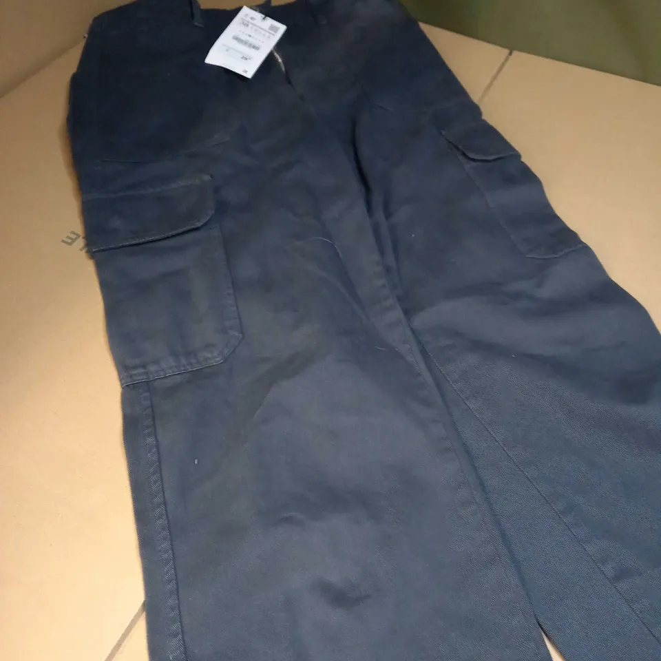ZARA NAVY HARD WEARING TROUSERS - SIZE 10