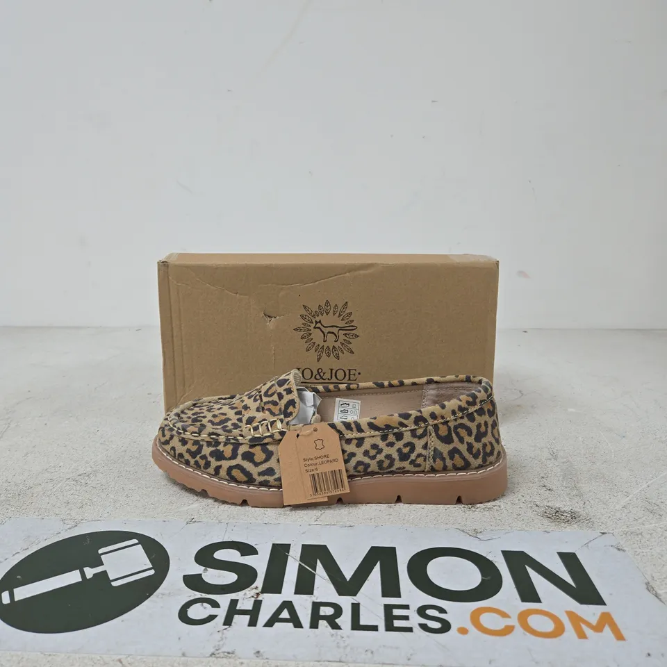 JO&JOE LEOPARD PRINT LOAFERS UK 6 WOMEN'S SHOES
