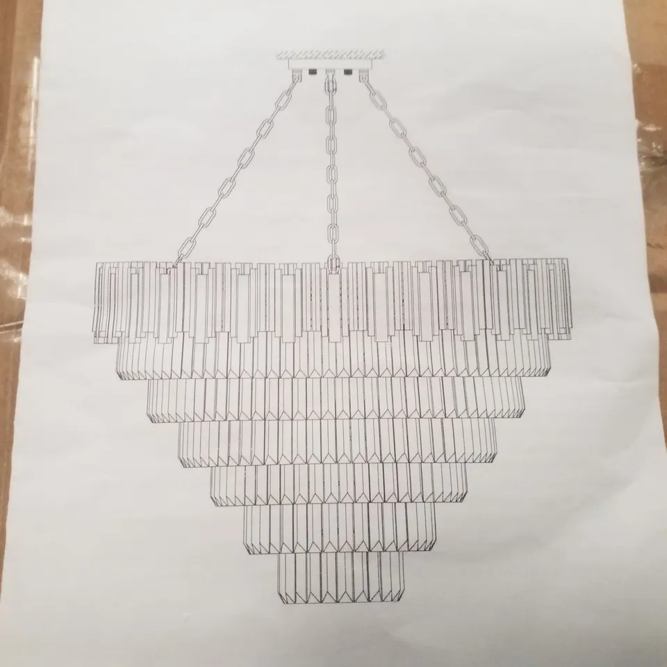 BOXED WISHOMEE CRYSTAL CHANDELIER