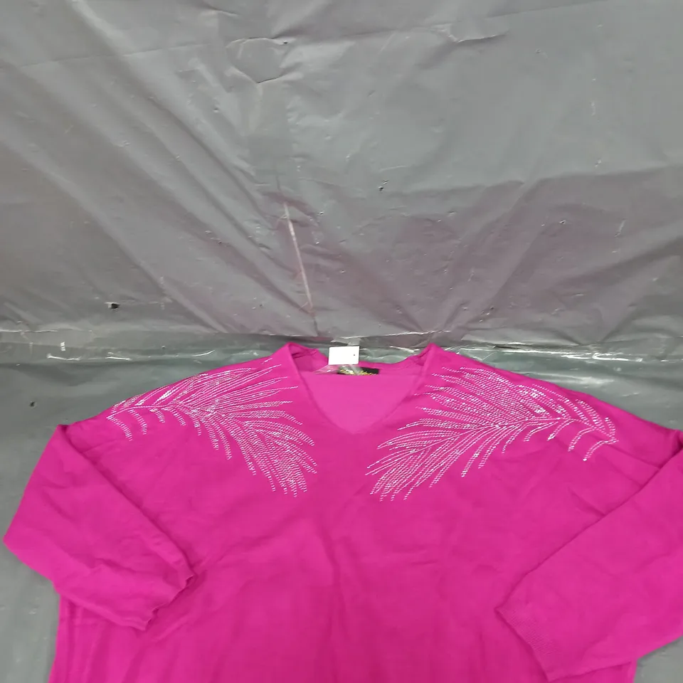 FRANK USHER KNITTED SEQUIN JUMPER SIZE S/M